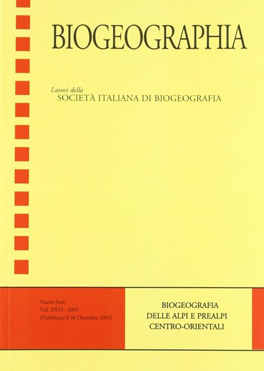 Biogeographia delle Alpi e delle Prealpi orientali - copertina