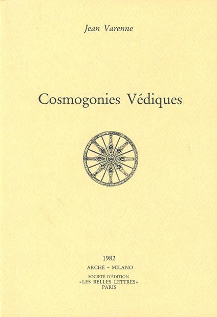 Cosmogonies védiques - Jean Varenne - copertina