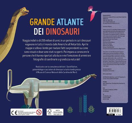 Grande atlante dei dinosauri. Con informazioni sorprendenti, mappe da esplorare e alette da sollevare - Anne Rooney,James Gilleard - 2