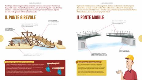 Le grandi macchine di Leonardo. 40 invenzioni geniali: com'erano un tempo e come sono oggi - Davide Morosinotto,Christian Hill - 6