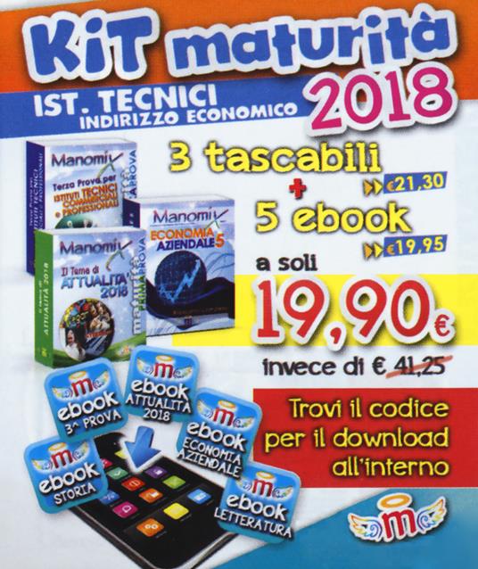 Manomix. Maturità per Istituti Tecnici ad indirizzo economico 2018. Kit. Con 5 ebook - copertina