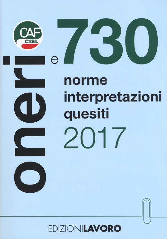 Oneri e 730. Norme interpretazioni quesiti - copertina