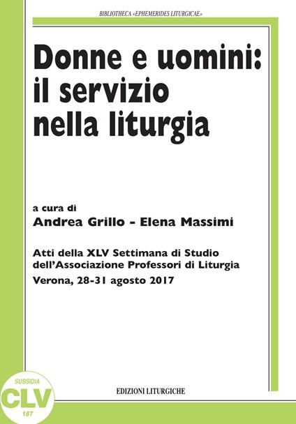 Donne e uomini: il servizio nella liturgia - copertina