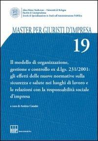 Master per giuristi d'impresa. Vol. 19: Il modello di organizzazione, gestione e controllo ex D.Lgs 231/2001. - copertina