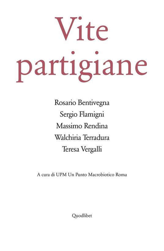 Vite partigiane - copertina