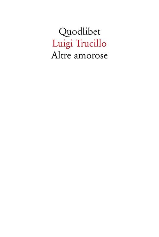 Altre amorose - Luigi Trucillo - copertina