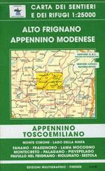 Alto Frignano. Appennino modenese. Carta dei sentieri 1:25.000