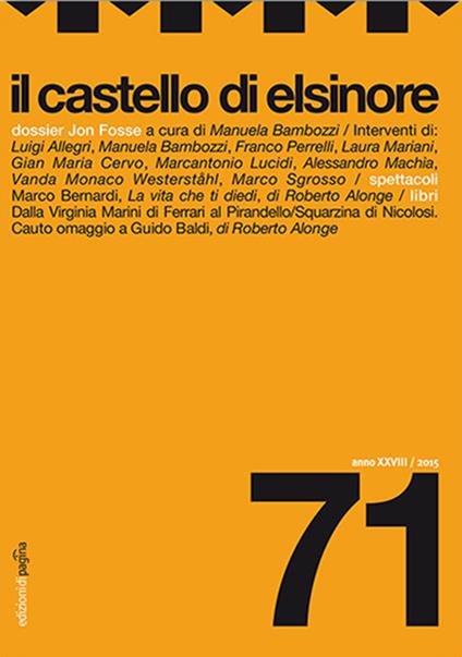 Il castello di Elsinore (2015). Vol. 71 - copertina