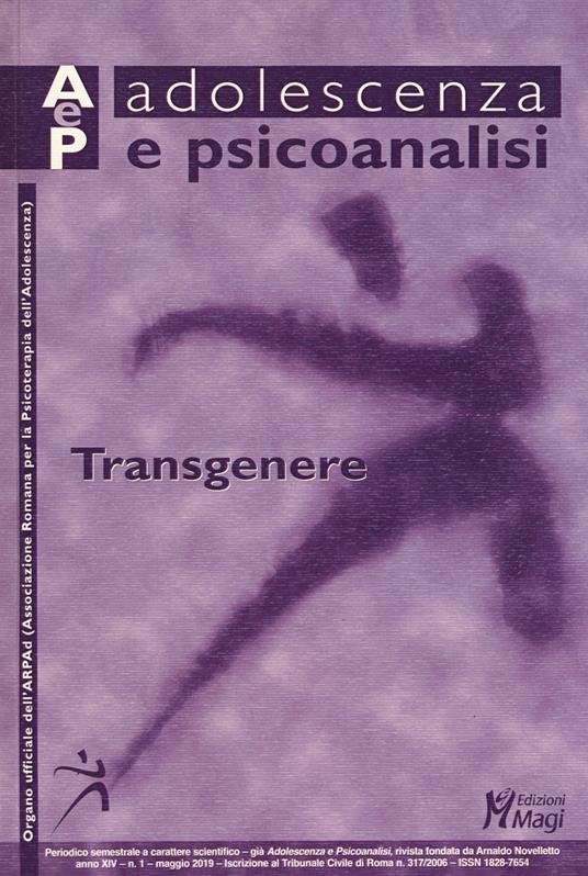 Adolescenza e psicoanalisi (2019). Vol. 1: Transgenere (maggio). - copertina