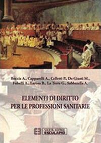 Elementi di diritto per le professioni sanitarie - copertina