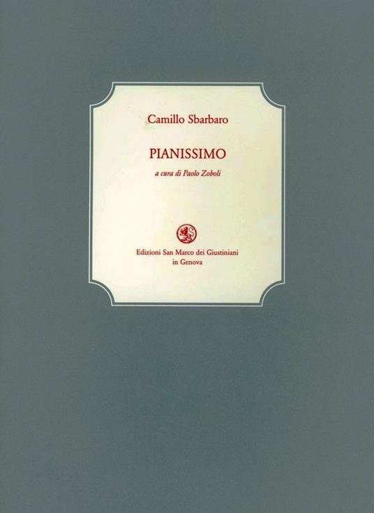 Pianissimo - Camillo Sbarbaro - copertina