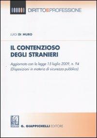 Il contenzioso degli stranieri - Luigi Di Muro - copertina