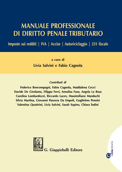 Manuale professionale di diritto penale tributario - copertina