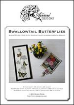 Swallowtail butterflies. Cross stitch and blackwork design
