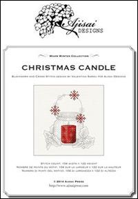 Christmas candle. Cross stitch and blackwork design - Valentina Sardu - copertina