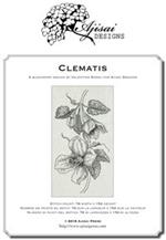 Clematis. Blackwork design