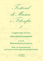 Festival di musica e filosofia. Vol. 3: Cogito ergo sUono.