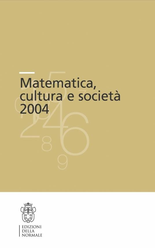 Matematica, cultura e società 2004 - copertina