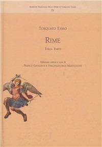 Rime. Parte terza - Torquato Tasso - copertina