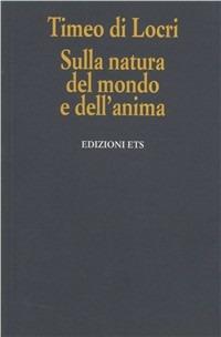 Sulla natura del mondo e dell'anima - Timeo di Locri - copertina