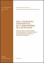 Dieu, fondement fondamental de la philosophie de J. De Finance