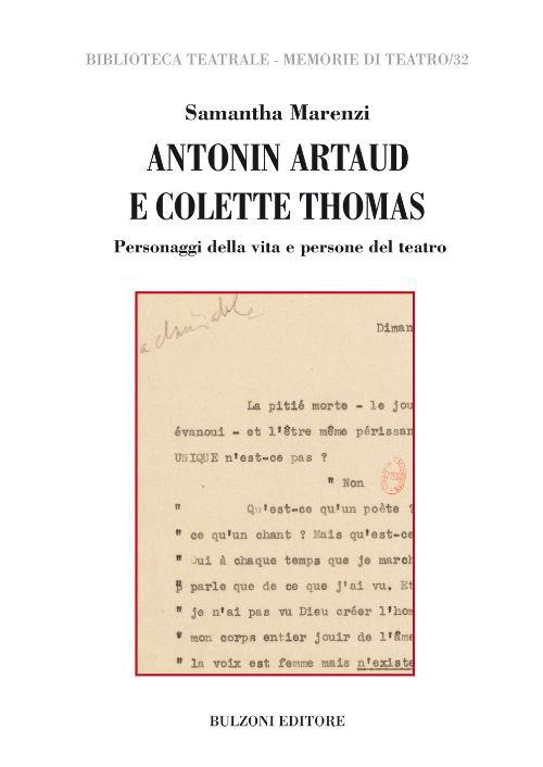 Antonin Artaud e Colette Thomas - Samantha Marenzi - copertina