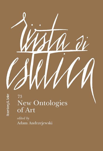 Rivista di estetica (2020). Vol. 73: New ontologies of art - copertina