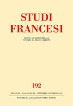 Studi francesi. Vol. 192