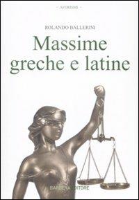 Massime greche e latine - copertina