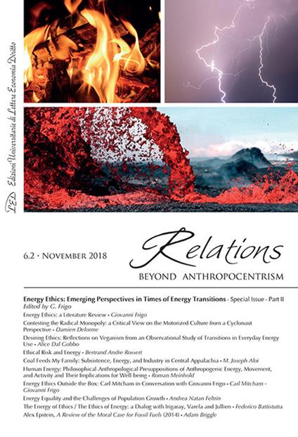 Relations. Beyond anthropocentrism (2018). Vol. 6\2: Energy ethics: emerging perspectives in a time of transition. Part 2. - copertina