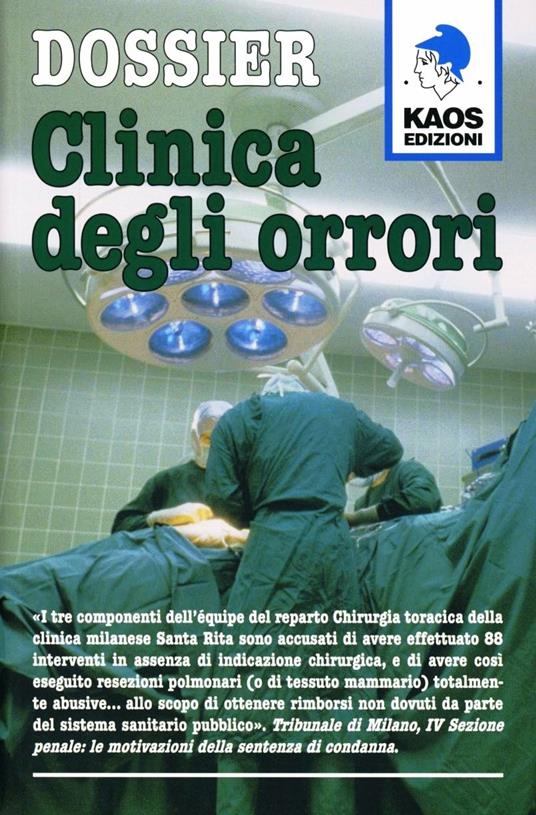 Dossier. Clinica degli orrori - copertina