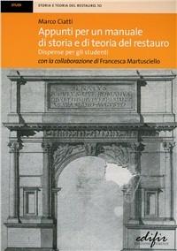 Appunti per un manuale di storia e di teoria del restauro. Dispense per gli studenti - Marco Ciatti - copertina