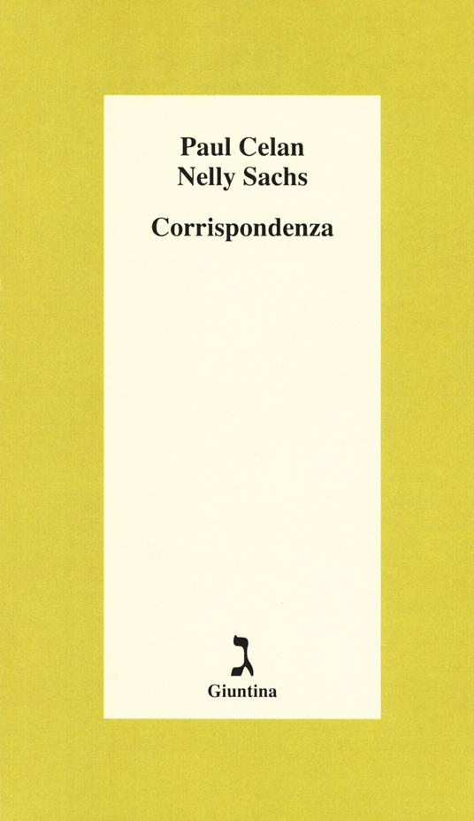 Corrispondenza - Paul Celan,Nelly Sachs - copertina