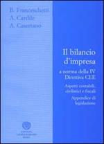 Il bilancio d'impresa a norma della 4ª direttiva CEE