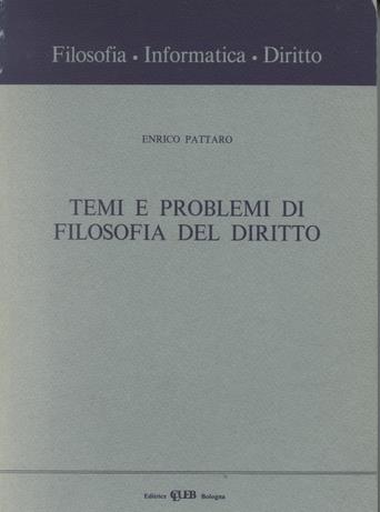 Temi e problemi di filosofia del diritto - Enrico Pattaro - copertina