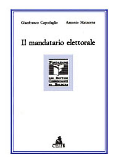 Il mandatario elettorale. Verso la trasparenza amministrativa delle campagne elettorali - Gianfranco Capodaglio,Antonio Matacena - copertina