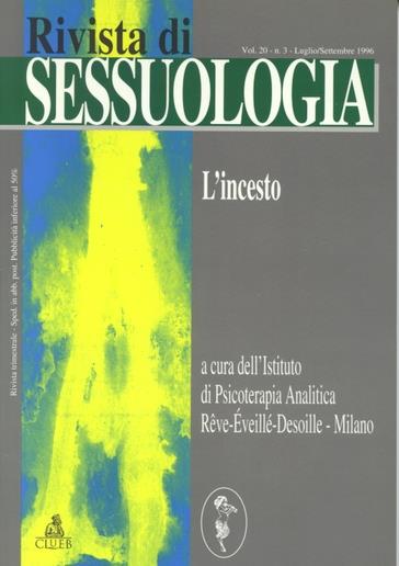 Rivista di sessuologia (1996). Vol. 20\3: L'incesto. - copertina