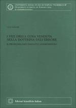 I vizi della cosa venduta nella dottrina dell'errore. Il problema dell'inesatto adempimento