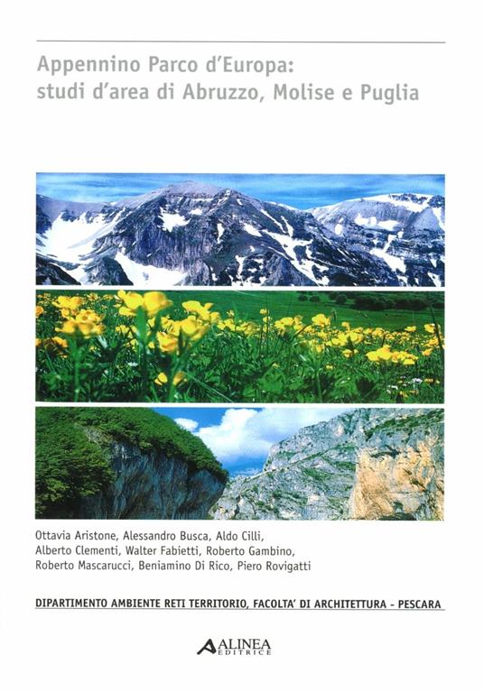 Appennino Parco d'Europa. Studi d'area di Abruzzo, Molise e Puglia - copertina