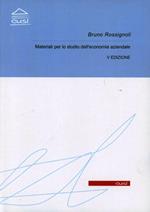 Materiali per lo studio dell'economia aziendale