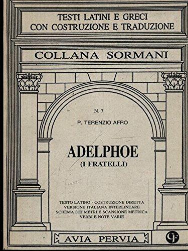 Adelphoe: I fratelli. Versione interlineare - P. Afro Terenzio - copertina