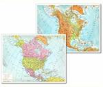 Cartina Geografica Fisico / Politica 29,7x42 America Settentrionale