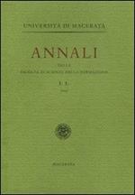 Annali della Facoltà di scienze della formazione dell'Università di Macerata (2004). Vol. 1