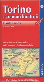 Torino e comuni limitrofi. Pianta guida 1:16.000 con codici postali