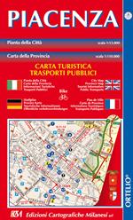 Piacenza. Mappa della città e provincia 1:13.000. Ediz. italiana, inglese, tedesca e francese