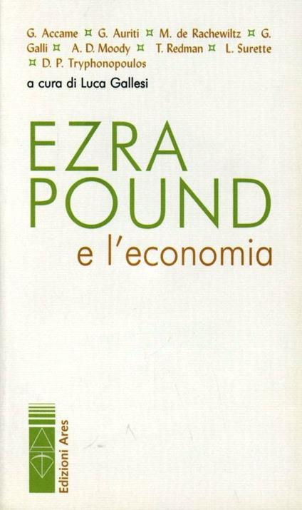 Ezra Pound e l'economia - copertina