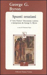 Spunti oraziani. L'arte poetica liberamente tradotta e interpretata da George G. Byron - George G. Byron - copertina