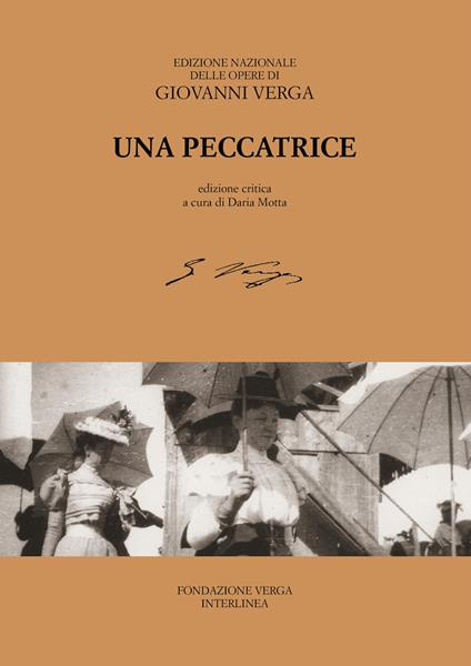 Una peccatrice. Ediz. critica - Giovanni Verga - copertina