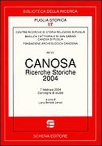 Canosa. Ricerche storiche 2004 - copertina