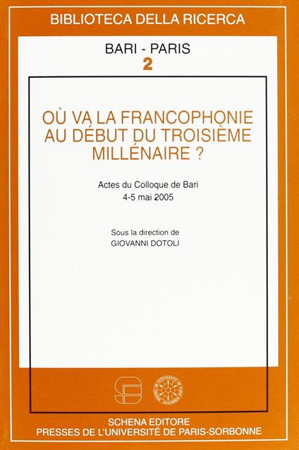 Où va la francophonie au début du troisième millénaire? - copertina